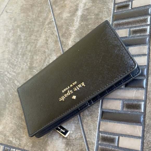 Kate Spade Staci Large Slim Bifold Wallet Black - Picture 4 of 16
